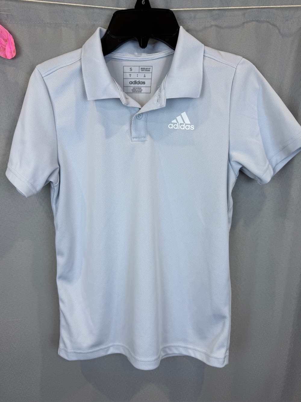 Adidas Two Button Polo Shirt- Size Small (8) - Picture 2 of 10